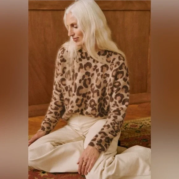 Sézane Gina Jumper Leopard Print Sweater - Picture 4 of 8